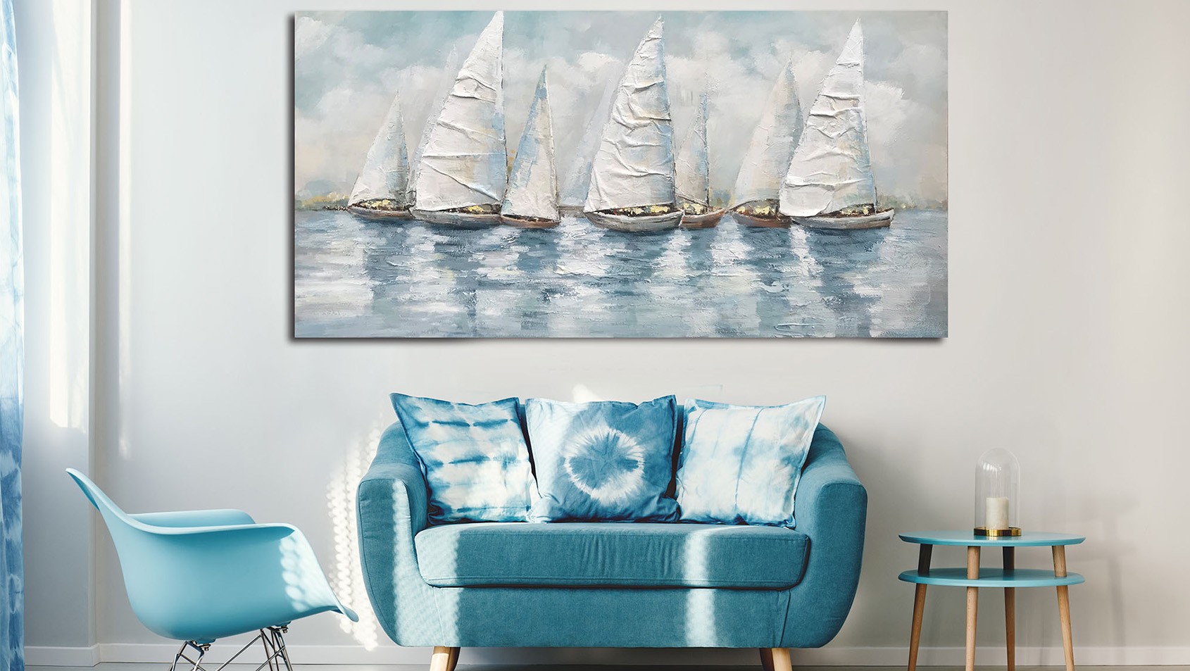 Oil painting in studio